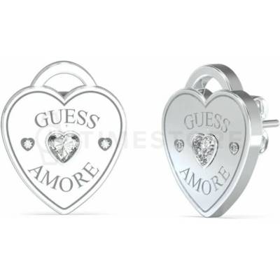 Guess srdiečkové náušnice z ocele Guess Amore JUBE05058JWRHT/U