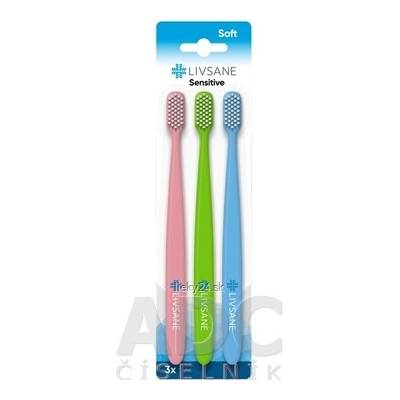 Livsane Zubná kefka Sensitive Soft 3 ks