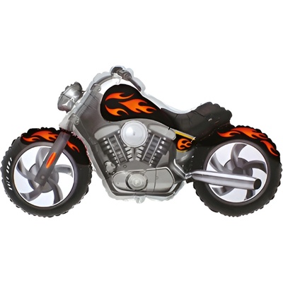 Flexmetal Balonek fóliový Motorka Chopper černá, 115 cm