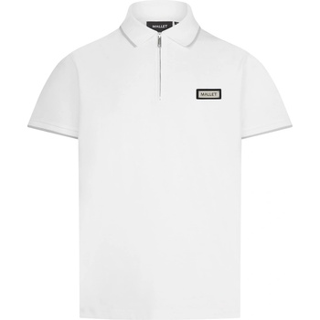 MALLET Блуза с яка MALLET Men's Breathable Soft-Touch Short Sleeve Polo Shirt - White Organic