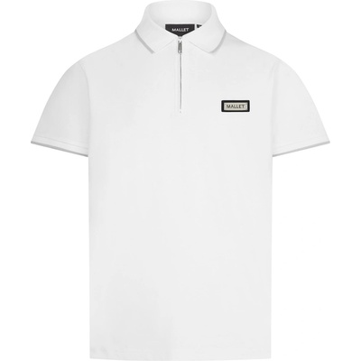 MALLET Блуза с яка MALLET Men's Breathable Soft-Touch Short Sleeve Polo Shirt - White Organic