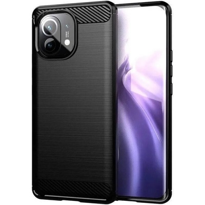 Forcell Противоударен Силиконов Калъф за Xiaomi 12-12X, Forcell Carbon Case, Черен (5903396151057)
