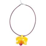 Dannyra Колие с истинска орхидея и копринена верижка модел 11 Dannyra Jewels