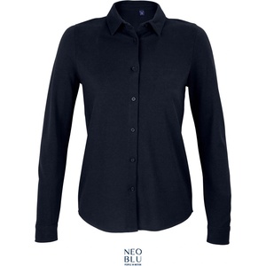 Neoblu 3791 basile women / Дамска риза с дълъг ръкав от пике - нощно синьо xxl (24379104605)