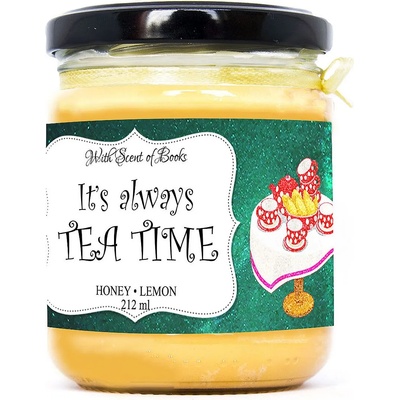 With Scent of Books Ароматна свещ - It's always tea time, 212 ml (IATT_212)