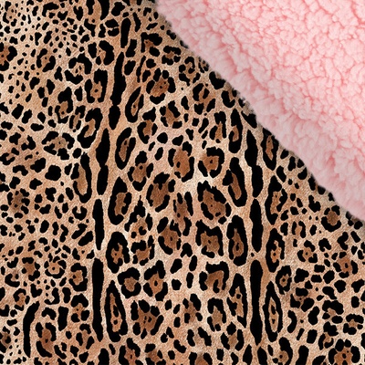 Takoy Zimní softshell s baby pink beránkem premium 20000 / 10000 leopard