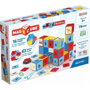 Geomag Комплект магнитни кубчета Geomag - Magicube, Word Building EU, 79 части (G259) - baby