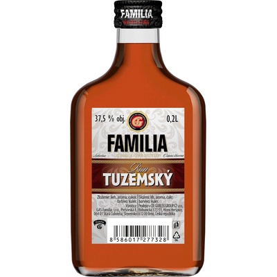 Familia Rum Tuzemský 37,5% 0,2 l (čistá fľaša)