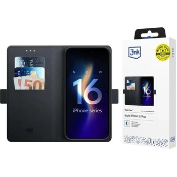 3mk Protection 3mk Wallet Case за iPhone 16 Plus - черен (5903108576260)