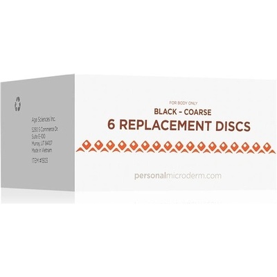 PMD Beauty Replacement Discs Black Coarse náhradné mikrodermabrazívne disky 6 ks