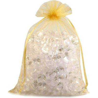 Dárkový pytlík 20x26 cm organza - zlatá (5 ks)