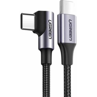 UGREEN Angled USB-C to USB-C Data Cable - USB-C към USB-C кабел за устройства с USB-C порт (200 см) (черен) (50125 (US255))