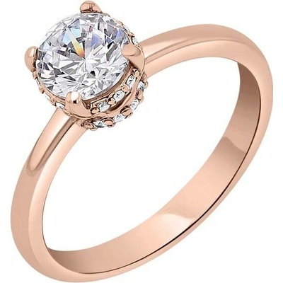 Eppi Zásnubní prsten s moissanitem a lab grown diamanty Xela R37947
