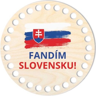 Woody Crafts Podtácek 13cm, Fandíme Slovensku