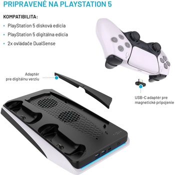 FIXED Multifunkčná stanica PlayStation 5 FIXPS5-MCS-BW