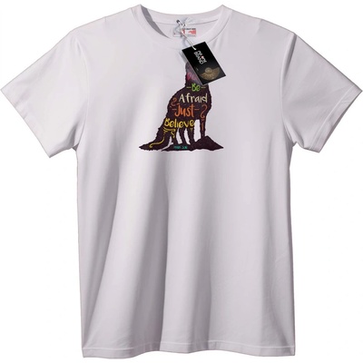 NOONEBRAND Тениска Бъди Уплашен, Просто Повярвай - 5XL, Black