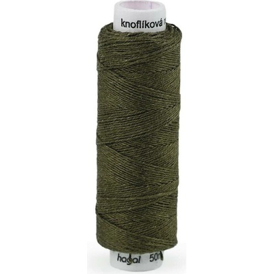 Stoklasa Nitě lněné knoflíkové 50 m Balení: 1 ks, Varianta: 687 zelená khaki 687 zelená khaki