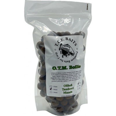 T.C.F. Baits O.T.M. boilies Oliheň-Tandoori Masala 1kg 15mm