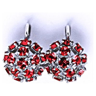 Čištín půlkoule s krystalem Swarovski Indian Pink NK 1337