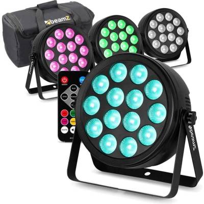 BeamZ BCC145 Set 4ks LED PAR reflektorov v taške, 14x 4W RGBW LED