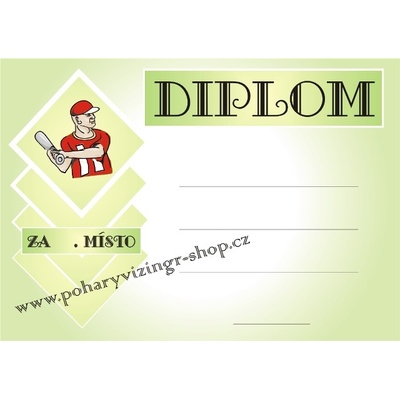 VIZINGR Baseball diplom A4 č.1