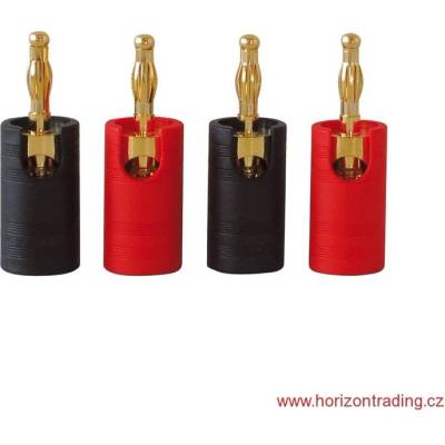 Dynavox Banana Set - Комплект от 4 бр. високоговорителни банановидни щипки (059368)