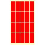 Fleks-Ko Етикети за цени Fleks-Ko, размер 51x21mm, 200бр, червени (OK5508)