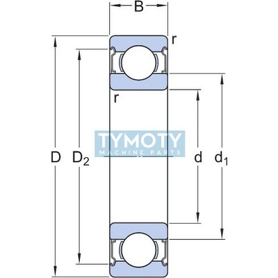 SKF 6211-2Z guľkové ložisko