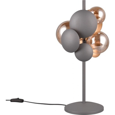 Trio Select Настолна лампа със стъклен абажур в сиво-златисто (височина 50 cm) Bubble - Trio Select (517400342)