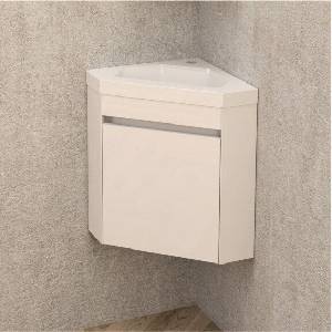 InterCeramic Конзолен шкаф за баня InterCeramic ICP 3939 - PVC, бял с умивалник 3939/2 (ICP 3939)