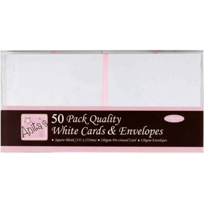 WEST DESIGN PRODUCTS LIMITED West Design 13,5 × 13,5 cm přání a obálky 50 ks (240 g/m2) bílé