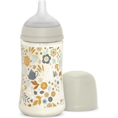 Suavinex dojčenská fľaša Wonderland fyziologický prietok Liberty krémová 270ml