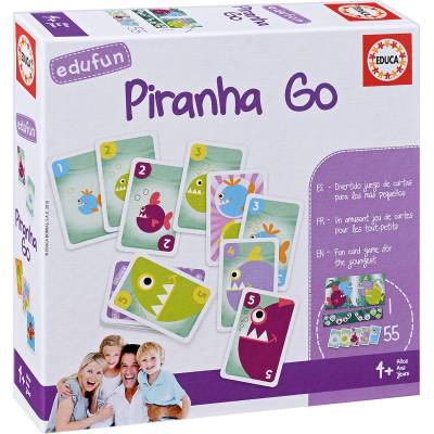 Educa Детски пъзел Educa от 56 части - Пирани, игра с карти (EDU18128)