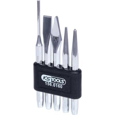 KS Tools Súprava dierovača, dláta a dierovača, 5 ks 156.0160