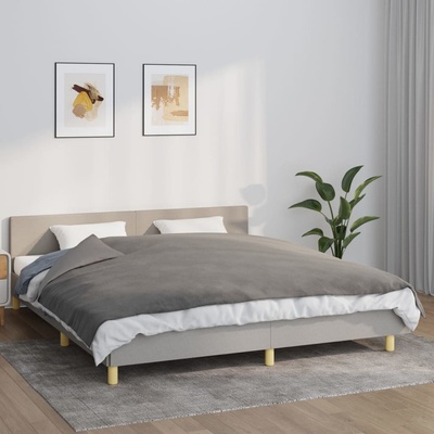 vidaXL Zátěžová deka s povlečením šedá 11 kg textil 155x220