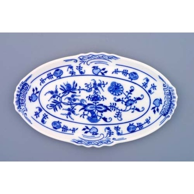 Cibulák Podnos oválny malý 20x11 cm Originálny cibuľový porcelán