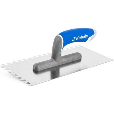 Hladítko nerez, zub 4 mm, 130 x 270 mm, gumová rukojeť, KUBALA