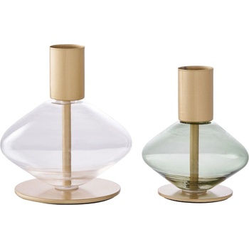 House Nordic Стъклени свещници в комплект от 2 бр. - House Nordic (4561200)