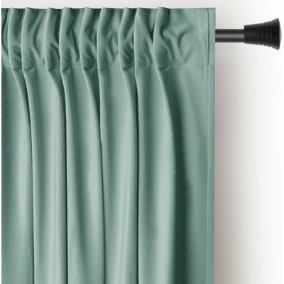 AmeliaHome Závěs Amelia Home Velvet s multifunkční páskou mátově zelený, velikost 140x245