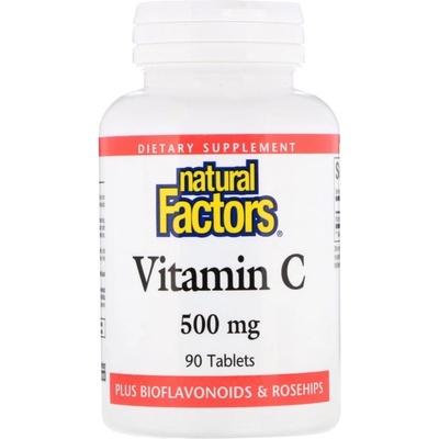 Natural Factors Vitamin C 500 mg + Rose Hips [90 Таблетки]