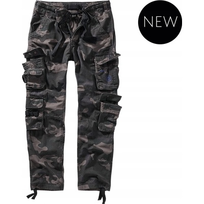 Nohavice Brandit Pure Slim Fit tmavo maskáčové
