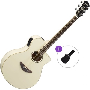 Yamaha APX600 Basic SET Vintage White Електро-акустична китара Джъмбо
