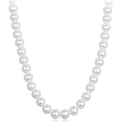 Grace Silver Jewellery Perlový náhrdelník NH-BSN410-S/142 Bílá