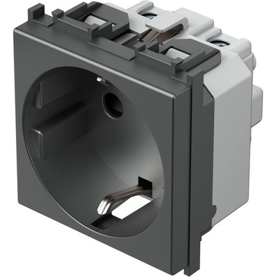 TEM Контакт шуко 2P+E 16A 2M, цвят Антрацит, Modul - VM10AT (VM10AT)