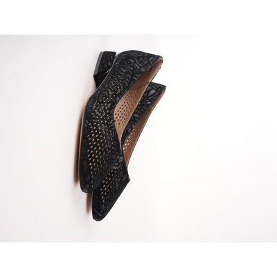 Karisma dámské lodičky černé semišové s ozdobnou mašlí – Zbozi.Blesk.cz