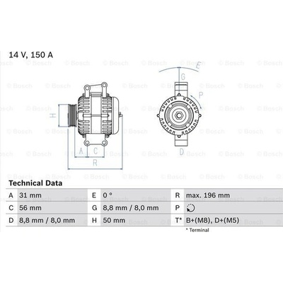 Alternátor BOSCH 0 986 043 910
