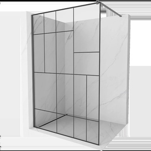 Mexen Kioto преграда за душ Walk-in 70 x 200 см, черен десен 8 мм, gun metal - 800-070-101-95-78 (800-070-101-95-78)