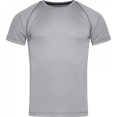 Stedman Sportovní tričko ze síťovaného materiálu a s raglánovými rukávy stříbrná