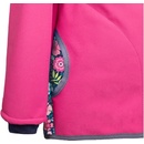 Unuo Dievčenská softshellová bunda s fleecom Kvety ružové