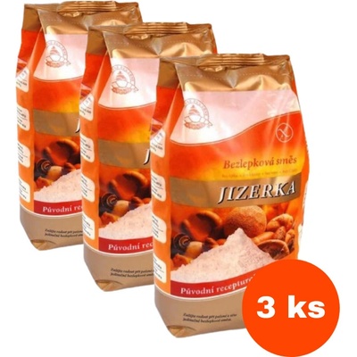 Jizerské pekárny Jizerka zlatá bezlepková univerzální směs 3 x 1 kg